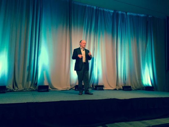 PTC CEO James Heppelmann shares his enthusiasm for the Internet of Things with a crowd that was double expectations at LiveWorx 2015 in Boston. (Source: Stacey Clement)