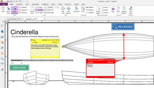 TurboPDF can edit PDF documents created from CAD products, as well as PDFs from any other source. (Source: IMSI/Design)