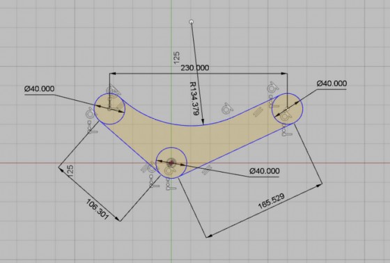 Sketches in Fusion 360 have improved visibility, and fully constrained elements now are identified. (Source: Autodesk)