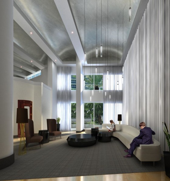 A standard visualization of the lobby space created by Britto Charette. (Source: Britto Charette)