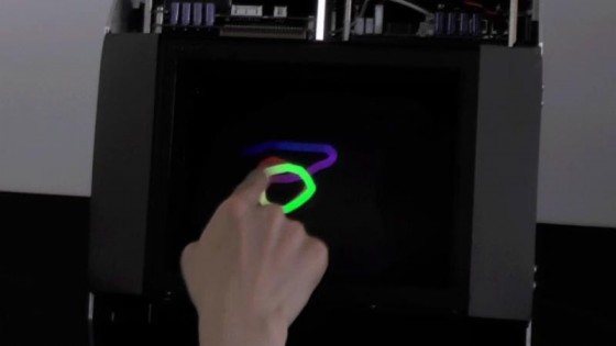 Virtual reality visual technology is augmented by tactile feedback in the MidAir Touch Display. (Source: Siggraph)