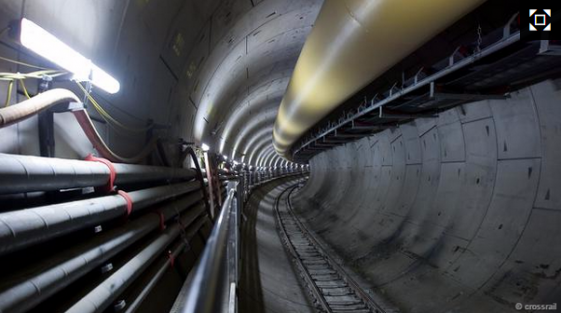 The quiet tunnels under London are in stark contrast to the busy streets above. (Credit: Crossrail)