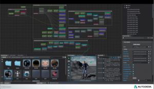 Stingray includes several tools for development including node-based shader development. (Source: Autodesk)