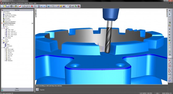 Five-axis swarf machining has been made more flexible in FeatureCAM 2016. (Source: Delcam/Autodesk)