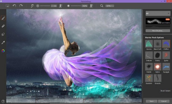 Corel ParticleShop is a new stand-alone utility that works with Adobe Lightroom and PhotoShop files as well as images created in Corel products. (Source: Corel Software)
