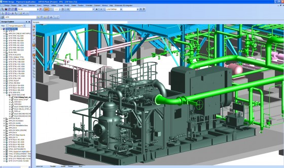 Plant software vendor Aveva wanted the reverse merger with Schneider Electric to boost its portfolio of plant design products (including PDMS, shown here) with the popular Invensys line, acquired by Schneider in 2012. (Source: Aveva)