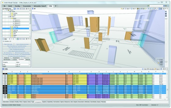 Solibri Model Checker can analyze a BIM architectural model for quality assurance and quality control. (Source: Solibri) 