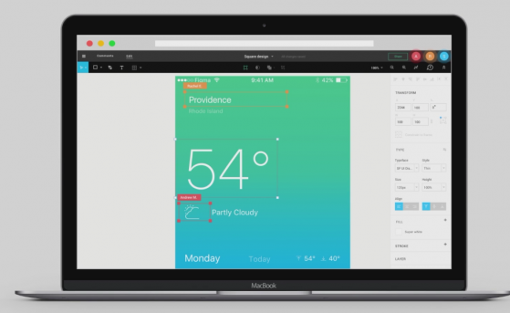 Figma offers a tightly focused set of design tools specifically for interface design. Multiple users can simultaneously using cloud-based continuous synchronization. (Source: Figma) 