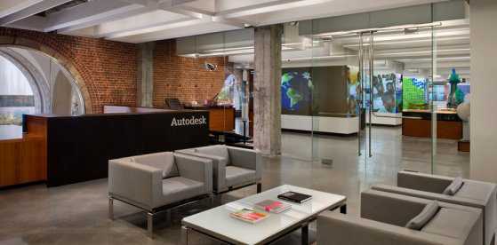 In addition to layoffs, Autodesk will also streamline facilities use. The company’s LEED Platinum-winning office at One Market in San Francisco is not on the list of facilities to be eliminated. (Source: Autodesk)