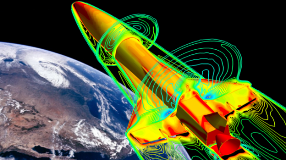 High angle of attack re-entry simulation of the NASA X-34 with adaptive meshing for off-body shock capture, created by CD-Adapco STAR-CCM+. (Source: CD-Adapco, courtesy of TLG Aerospace)