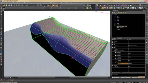 3D editing improvements include new features for blending and controlling the limits of a fillet. (Source: IMSI/Design) 