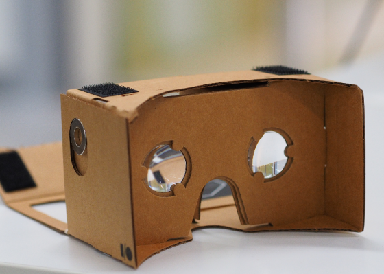 Google Cardboard virtual reality headset. (Source: Wikipedia)