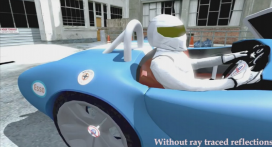 Imagination’s race car without raytraced reflections. (Source: Imagination Technologies)