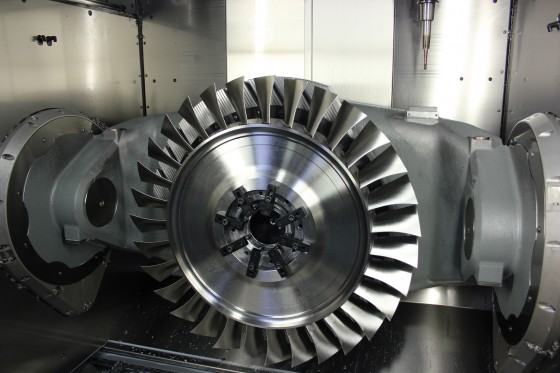 Delcam and tooling supplier Technicut have perfected a faster and cheaper method for machining blisks (bladed disks) using Delcam’s PowerMill software. (Source: Delcam) 