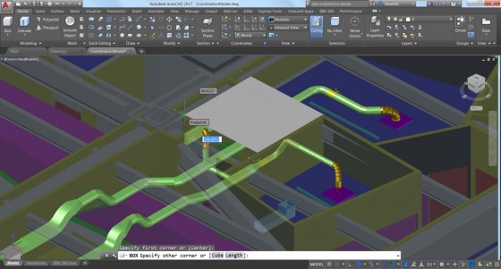 Coordination modeling allows drafting to merge with attached models from Autodesk Navisworks or BIM 360 Glue. (Source: Autodesk) 