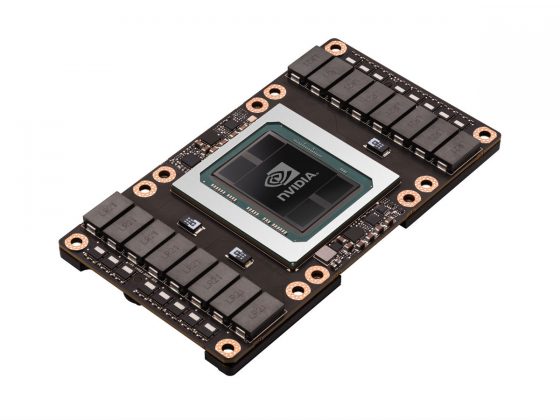 The GP100, the first product out the door using Pascal technology. (Source: Nvidia)