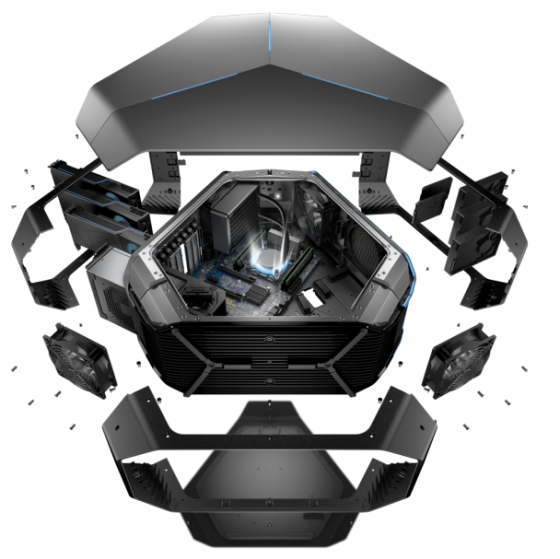 Area-51 disassembled. (Source: Alienware/Dell)