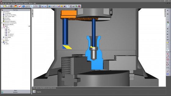 FeatureCAM 2016 R3 adds the ability to program two tools on the same turning head. (Source: Delcam)