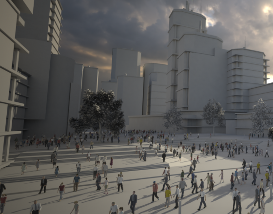 Massive for 3ds Max makes quick work of populating crowd scenes for special effects and animations. (Source: Massive) 