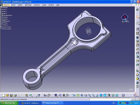 A model exported by Datakit from SolidWorks is a fully editable 3D model in Catia V5. (Source: Datakit)