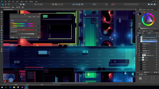 Affinity Designer for Windows offers a full toolset for vector-based graphics design. (Source: Serif)