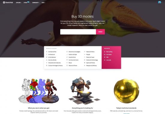 sketchfab models for sale