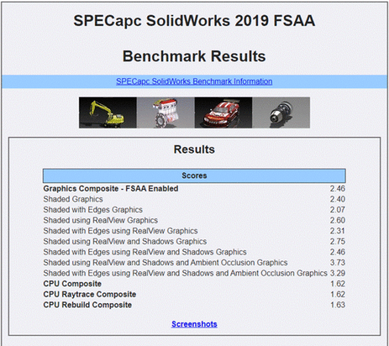 SOLIDWORKS Hardware Benchmarks