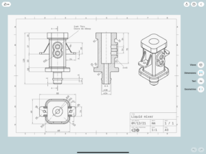 shapr3d technical drawing