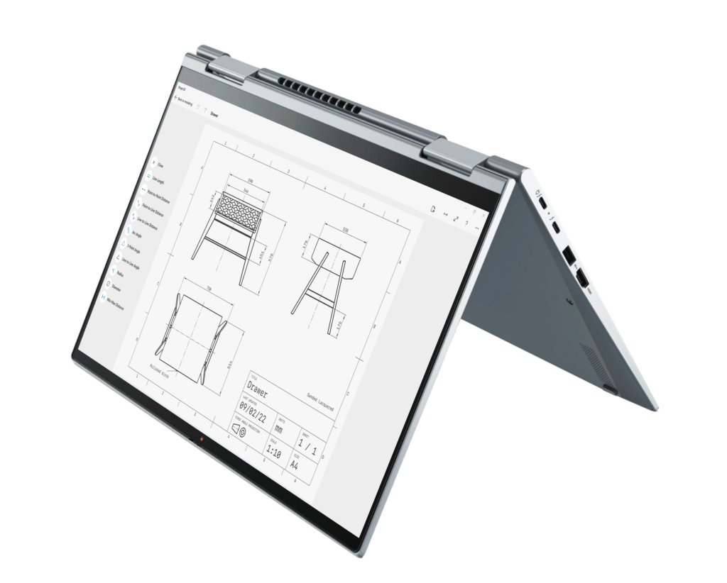 CAD Drawing on tablet