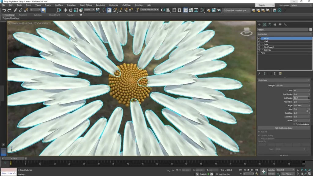 Make natural images even more beautiful with the Array modifier in 3ds Max. (Source: Autodesk)